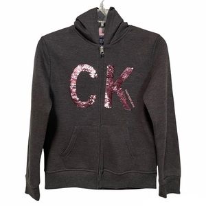 Calvin Klein Jeans Sequin Full Zip Hoodie Jacket